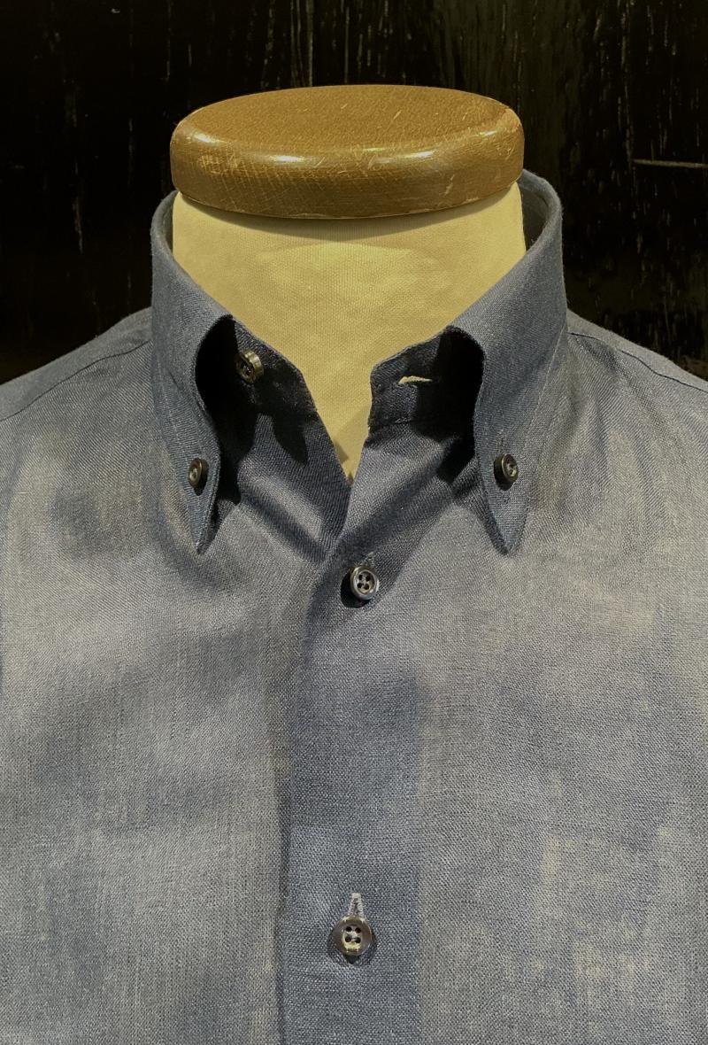 Pure Linen Shirts 1 Night blue